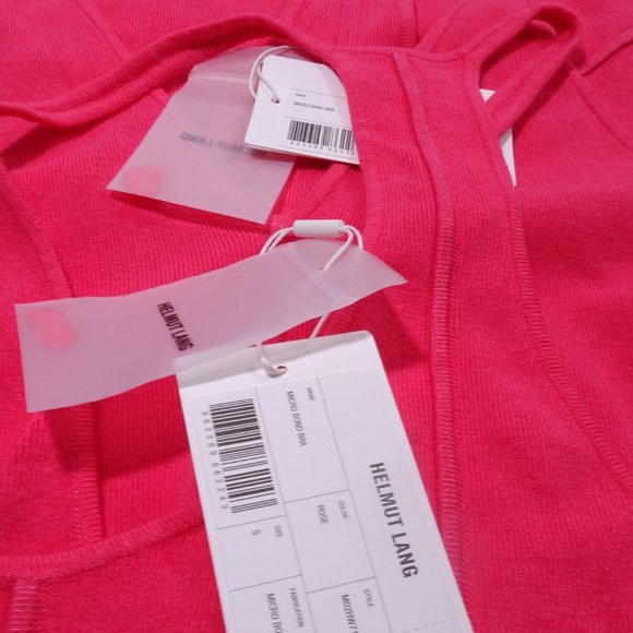 No Inventorie Helmut Lang HELMUT LANG Micro Bond Bra Cropped Knit Top S - Picture 3 of 5